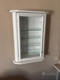 Vetrinetta pensile in legno massello