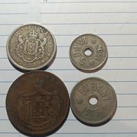 lotto 4 pz monete antiche Romania 