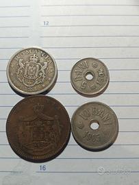 lotto 4 pz monete antiche Romania 