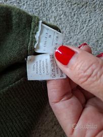 maglione cachemire verde