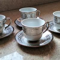 SET ESCLUSIVO VINTAGE 4 TAZZINE E PIATTINI BAVARIA