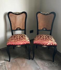 4 Sedie in paglia di Vienna