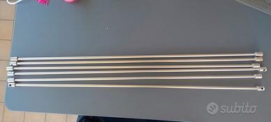 kit 6 bastoni  tende 80 cm estensibili  