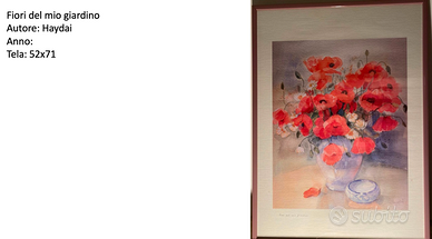 QUADRO CON CORNICE: FIORI,  HAYDAI 52X71