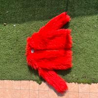 Pellicciotto ecologico rosso acceso ASOS