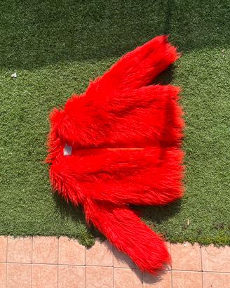 Pellicciotto ecologico rosso acceso ASOS