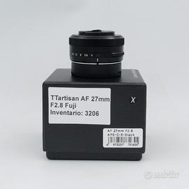 TTArtisan AF 27mm f2.8 Fuji X Black Pari al nuovo