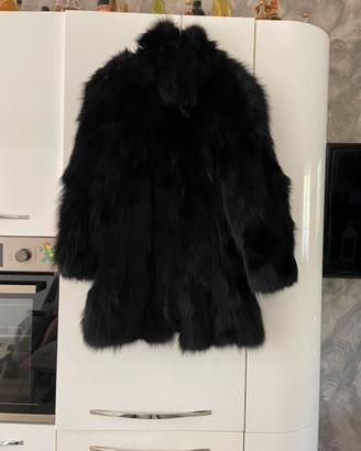 Pelliccia Volpe Nera Vera Vintage  Taglia M/L