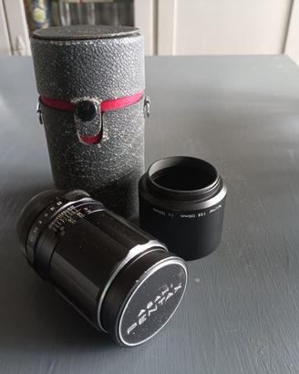 Asahi Takumar 135mm 1:3.5 M42 con paraluce