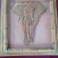 quadro in legno intagliato arte indiana 