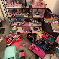 Casa lol+aereo+camper+bambole lol con vestiti e ac