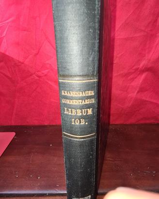Libro antico del 1886."Commentarius in Librum Iob"