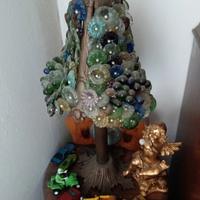 lampada liberty in vetro fatto a mano 