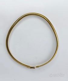 Collier Collana Snake 40cm Metallo Dorato