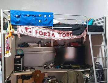 Letto soppalco piazza e mezza SVARTA ikea