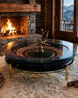 roulette da casinò-tavolino da caffè