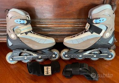 Pattini Decathlon Tg. 39+polsiere Rollerblade