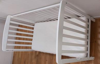 Lettino culla di legno Asalvo con materasso