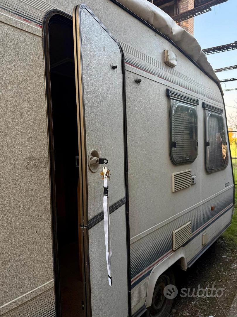 Deiwo Essential Tenda Da Sole Per Camper E Roulotte 4,50 X 2,4 M - Grigio - Impermeabile 2000 Mm Con Pali E Tiranti Inclusi - 2