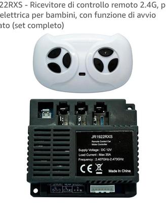 Controller auto elettrica per bambini 12 Volt