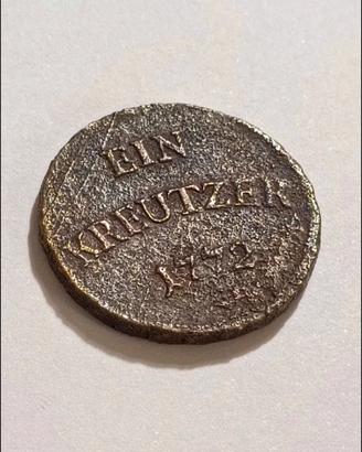 Rara moneta 1 Kreuzer 1772 (Impero Austriatico) 