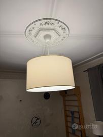Lampadario a sospensione con paralume cilindrico i