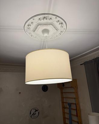 Lampadario a sospensione con paralume cilindrico i