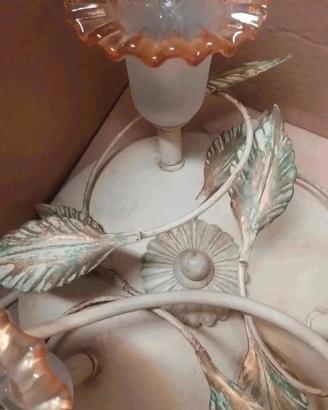 Lampadario fiori Murano Artigianale 