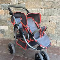 Passeggino gemellare bambini giocattolo