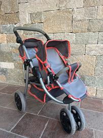 Passeggino gemellare bambini giocattolo
