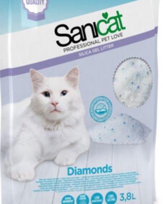 Sanicat Diamonds lettiera silice per gatti