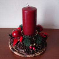 Centrotavola natalizio con pigne, vintage Anni ‘90