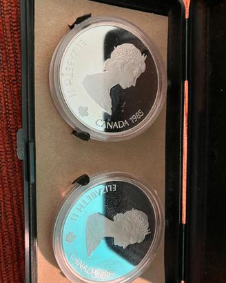 2 monete Proof Giochi Olimpici Calgary 1988