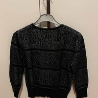 Cardigan nero e bianco