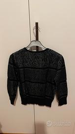 Cardigan nero e bianco