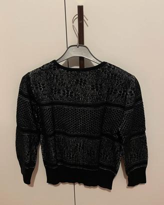 Cardigan nero e bianco