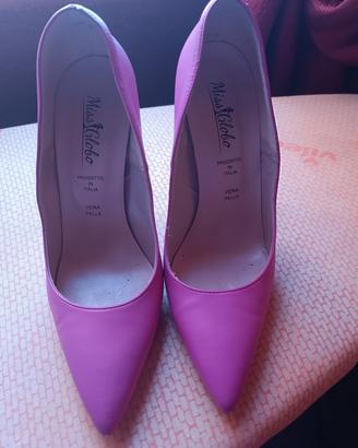 scarpa rosa fashion con tacco