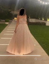 Vestito cerimonia lungo a principessa diciottesimo