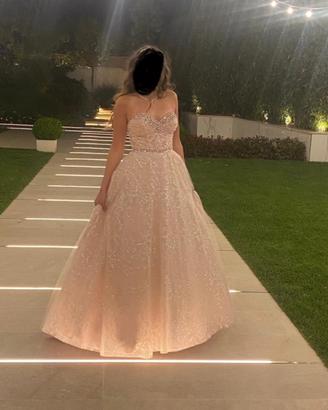 Vestito cerimonia lungo a principessa diciottesimo