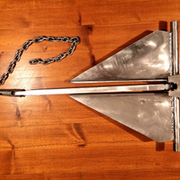 Ancora acciaio inox Danforth 10 kg