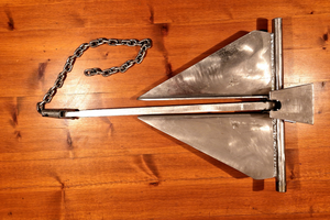 Ancora acciaio inox Danforth 10 kg