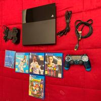 CONSOLE PLAYSTATION 4  500gb + 4 GIOCHI +ACCESSORI