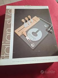 Tagliere Formaggi Brandani Vetro Legno Magnetico