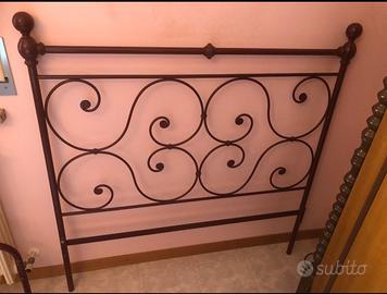 scocca letto in ferro lavorato