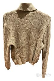 Maglia a lupetto color cammello