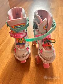 Pattini a rotelle regolabili