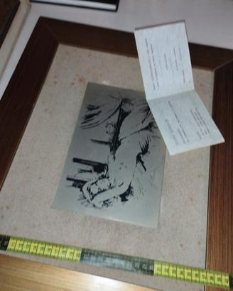 Quadro vintage stile antico, incisione su rame