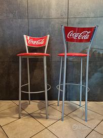 Coppia sgabelli coca cola