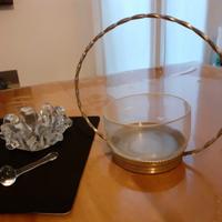 Set olio e aceto (oliera vintage); Vetro - acciaio