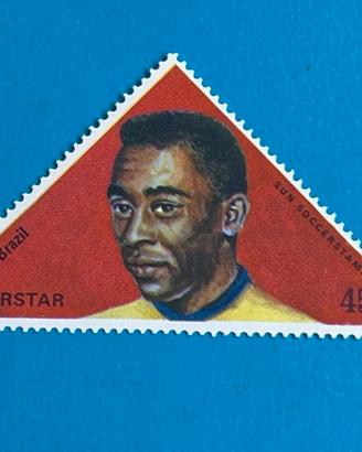 PELE 458 Brazil Figurina 1971 album Soccer Stamp c